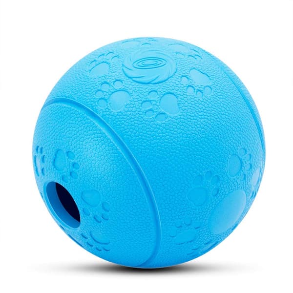 Interaktiv hundeleke, bitebestandig hundegodbitdispenserball 8cm
