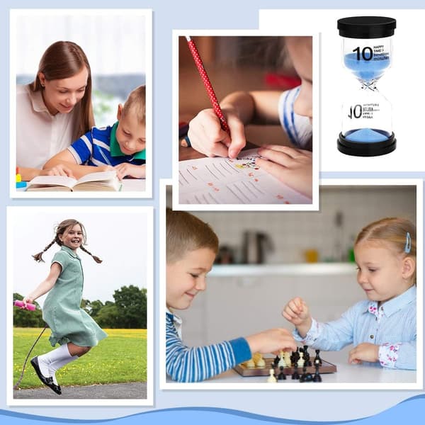 Timeglas Sandur, 4 Farver Timeglas Glas 3 Minutter 5 Minutter 10 Minutter 20 Minutter til Tandbørste til Børn/Spil/Hjem/Kontor/Klasseværelse