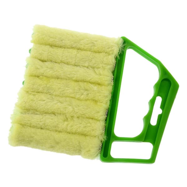 Mini Blind Cleaner Window Shutter Multifunctional Household Cleaning Brush for Home Hotel Green (FMY)