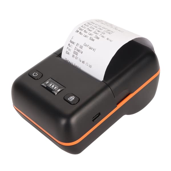 58mm Thermal Printer BT4.2 Connection 50 to 80mm/s 203DPI Type C Automatic Sleep and Wake Shipping Label Printer 100-240V US Plug