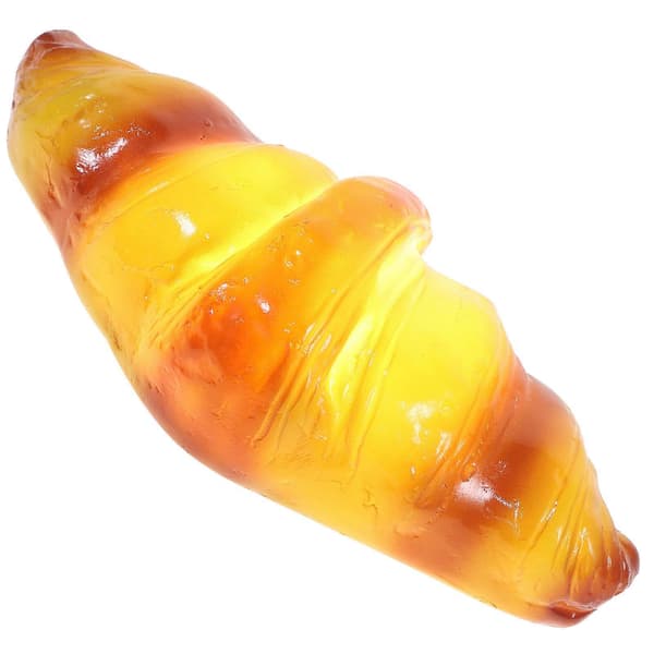 1 stk. simulert brødlampe Croissant brødformet lampe LED nattlys (oransje)