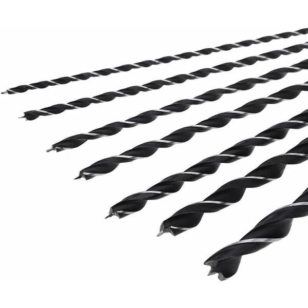Extra Long 300mm Drill Bit, 7pcs High Carbon Hardened Steel 4-10mm Wood Drill Bit Set