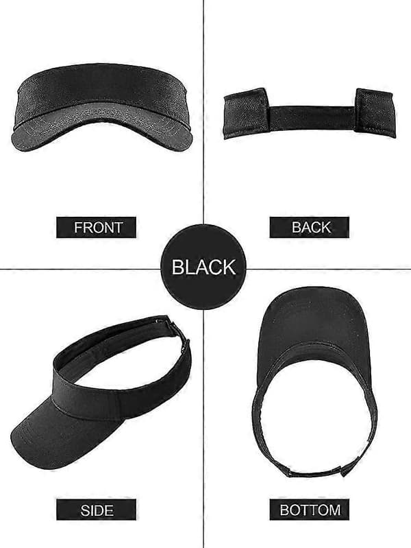 3-pack Sol Sport Visir Hattar One Size Justerbar Keps För Kvinnor Och Män Gåva