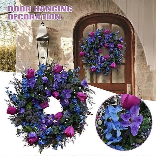 Spring Summer Wreath Artificial Front Door Garland Creative Outdoor Decor A