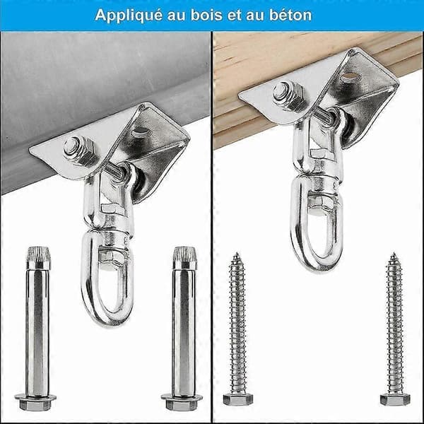 Heavy Duty Ceiling Hook, 500KG Hanging Chair Mount Stainless Steel 360° Rotation Ceiling Hook Bracket for Swing, Hammock [Db]
