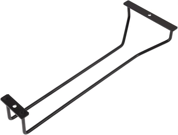 Svart - 1 x 12\" Vinglassholder, Vinglassholder under hylle
