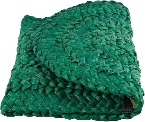 Women's Straw Evening Bag Clutch Summer Beach Bag Straw Woven Envelope Bag, Green