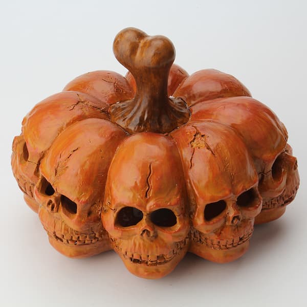 Halloween Harpiks LED Græskar Lygte 8 Sider Kranie Bærbar Nat