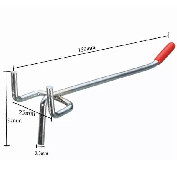 40 stk Enkle Pegboard Kroge 150mm Hyldesystem Butiksinventar Passer til 25mm