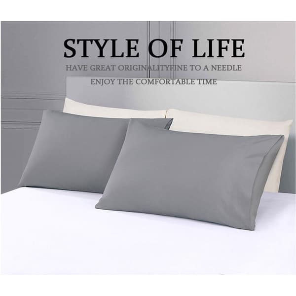 (Khaki) Kuddfodral 51x76 cm - Set med 2 kuddfodral
