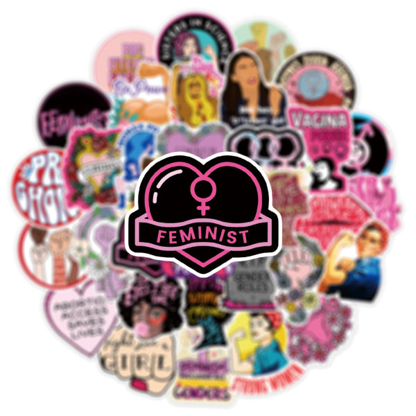 50 st/ set Feminist Stickers Girly Girl Power Stickers