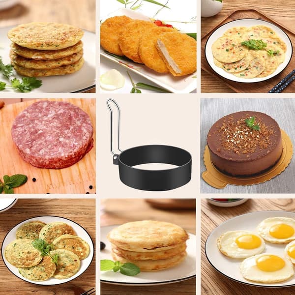 Æggeringe Non-stick til stegning, til spejlæg, pandekager, Mcmuff