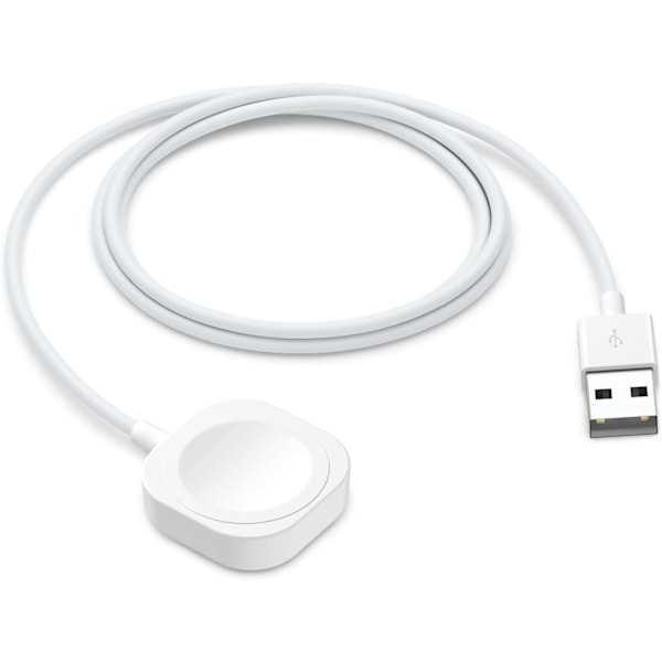 Kompatibel med Apple Watch-oplader, 1,5 m/5 fod hurtigt magnetisk opladningskabel kompatibel med Apple Watch Series 10 9 8 7 SE 6 5 4