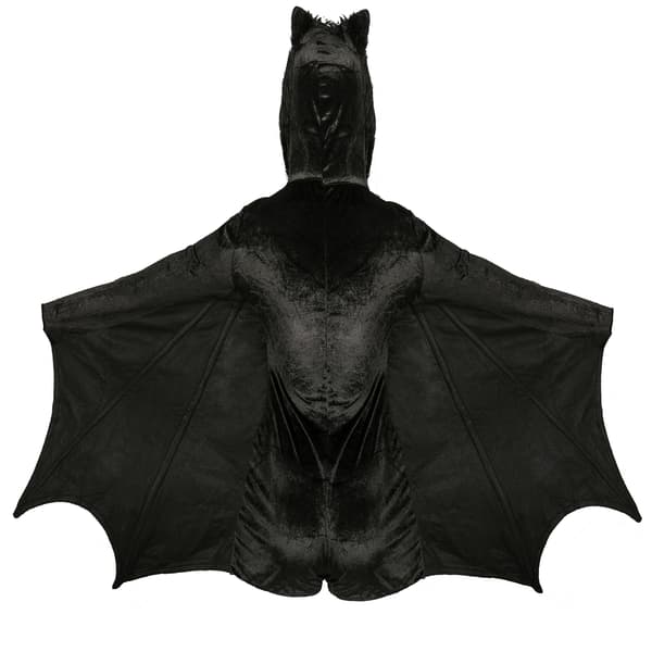 Stor Halloween flagermusdragt voksen et-stykke vampyrheks da