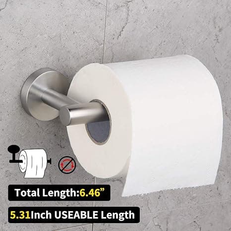 Toiletpapirholder til badeværelse SUS 304 Rustfrit stål Toiletpapirrulle Vægmontering Børstet finish