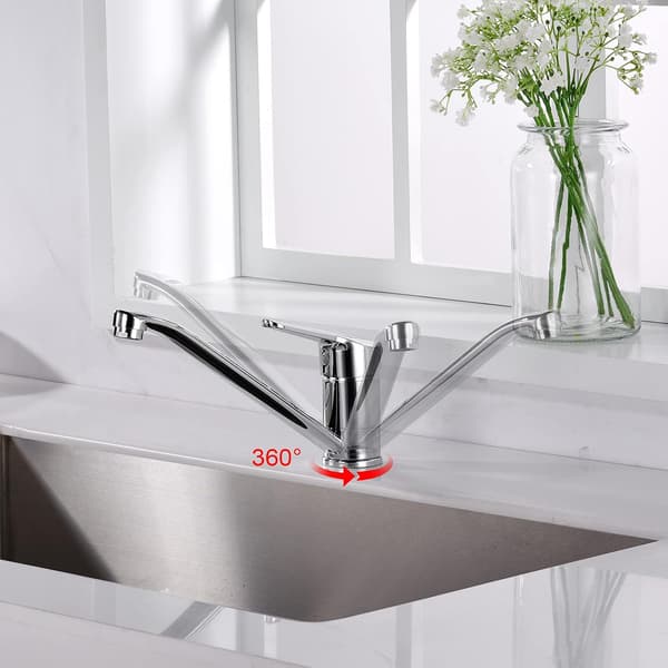Diskbänksblandare, Ettgreppsköksblandare, Krom, Silver
