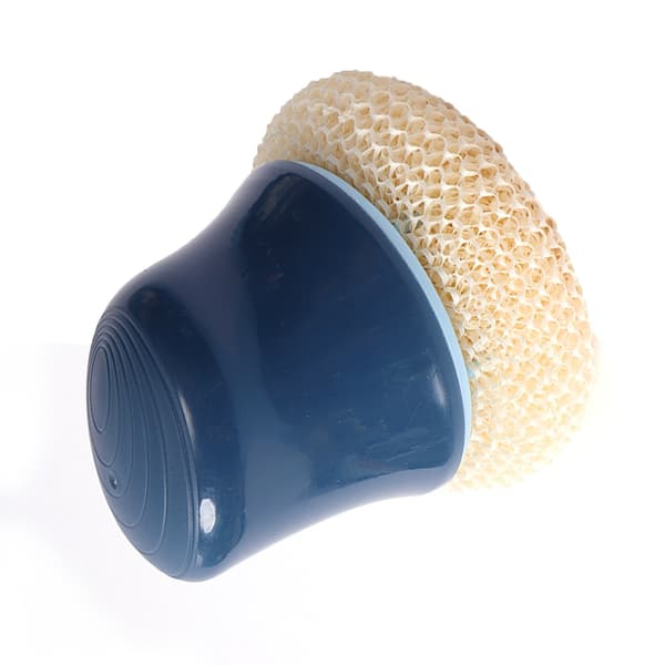 Pot Brush Scratch-Free Soft Removable Scouring Pad Dish Brush for Kitchen Restaurant (Short Handle) Blue