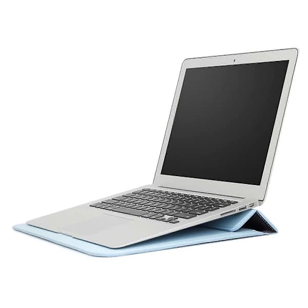 Envelope Style PU Leather Laptop Bag Case for MacBook Air 13.3-inch/iPad Pro 12.9 - Sky Blue
