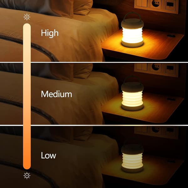 Genopladelig campinglampe, sammenklappelig campinglampe, LED-camping