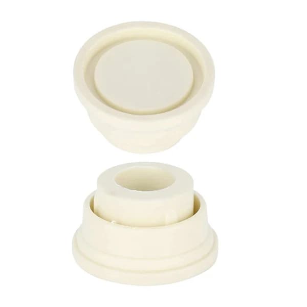 2 Pcs Pool Ladder Buffer, Inground Pool Ladder End Caps, White Rubber Buffer Set for Pool Ladders, Universal Spare Parts