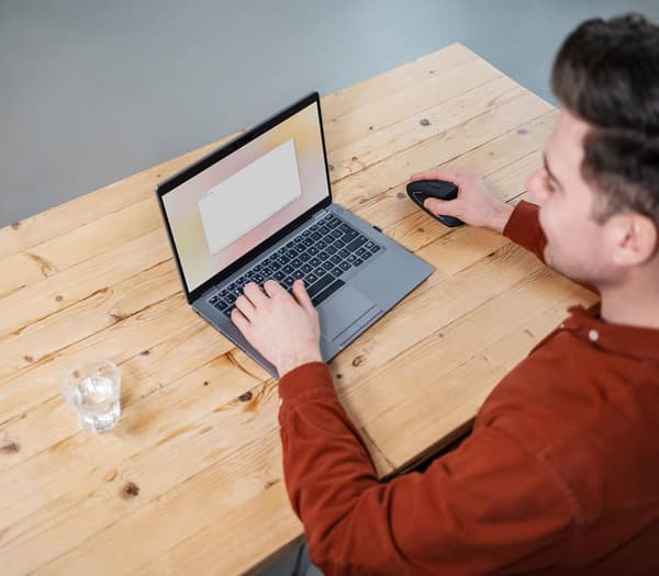 Trådløs mus, ergonomisk vertikal mus, 800-1600 DPI, 6 knapper, LED, forebyggelse af musearm og epikondylitis, til højrehåndede, PC, computere