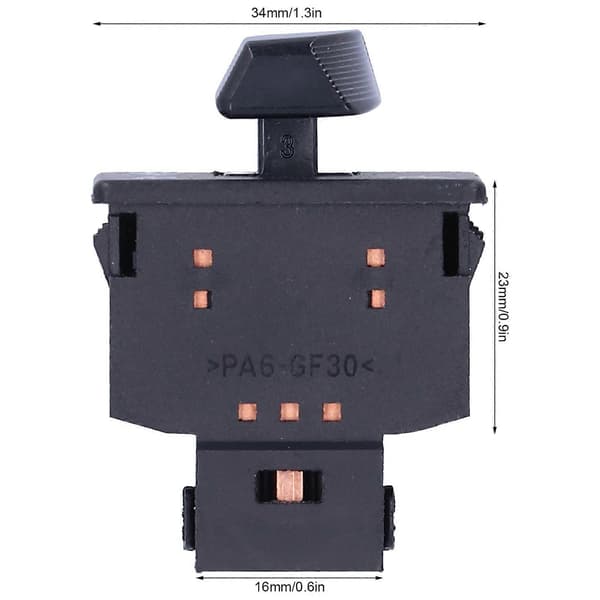Motorcykelstyrkontakt 34mm Universal Modifikation Sort ABS Nødstopknap