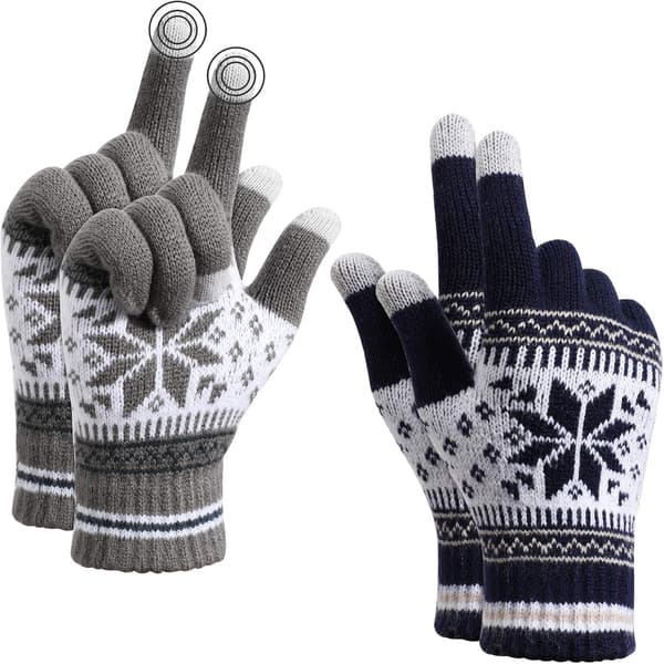 Vinter Strikkede Varme Hansker Unisex Berøringsskjerm, Termisk Elastisk Fl