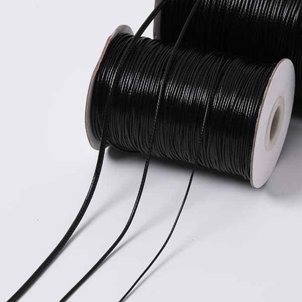 100m/spole 2mm svart satinsvart nylontråd för armband