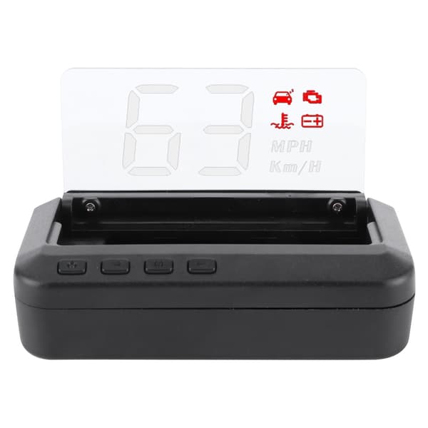 3-tommers multifunksjonell Head Up Display HUD-skjerm Hastighet Vanntemperatur Spenningsdisplay OBD-projektor