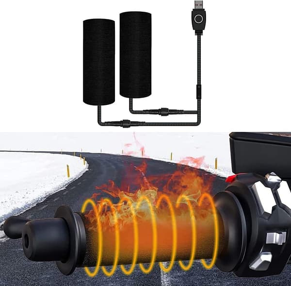 Heated Grips Motorcycle Bicycle Handlebar Heating Cover - Intelligent Three-Stage