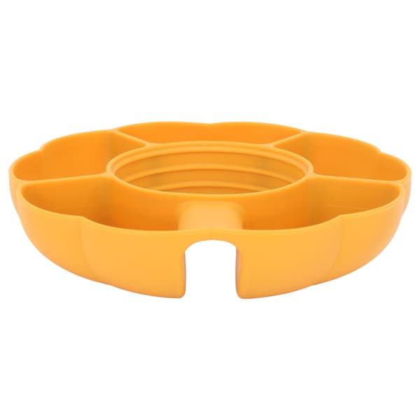 Silikone Delt Serveringsbakke 5 Rum Rund Snackbeholder til 40oz Krus Orange