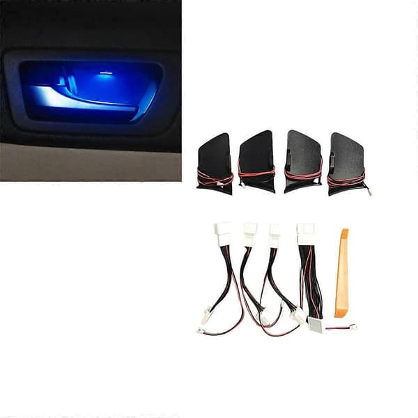 For 2015-2020 Door Bowl Armrest Atmosphere Light LED Blue Decoration Lamp Door Handle Bowl Frame Light