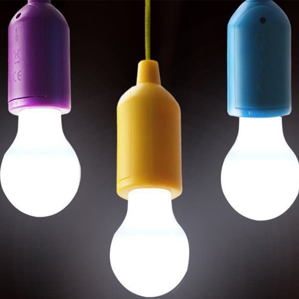 3 LED Bærbare Snorelamper Retro Spotlights Telt Camping Snorelampe