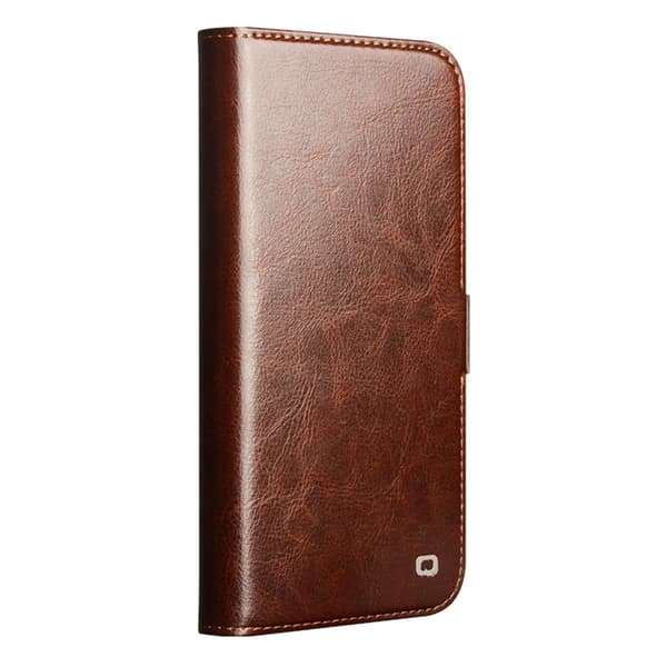 iPhone 17 Pro QIALINO Plånboksfodral i Äkta Läder - Brun Brun brown
