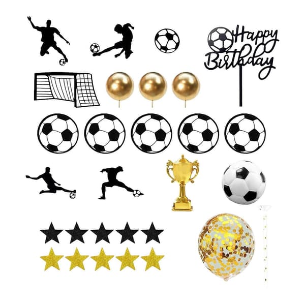 Fodbold Kagepynt Tilbehør Cupcake Toppers til Fest Fødselsdag Fars Dag