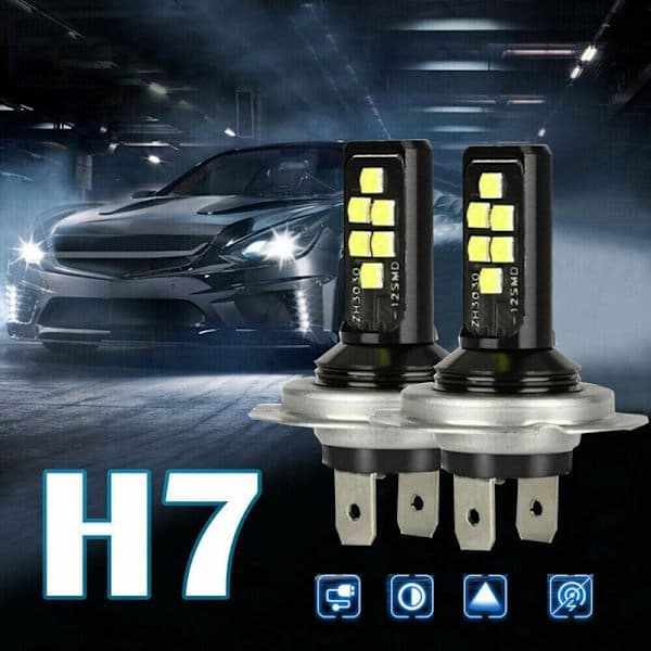 H7 LED-forlygtepære Fjernlys og Nærlys 240w 6000k Sæt Tilbehør