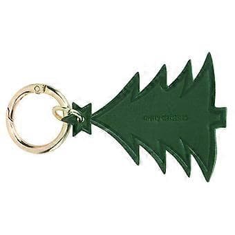 Snygg Hängande Julgransformad Nyckelring i Läder, Bildekoration 7.5X4cm Väskaccessoar 1Set