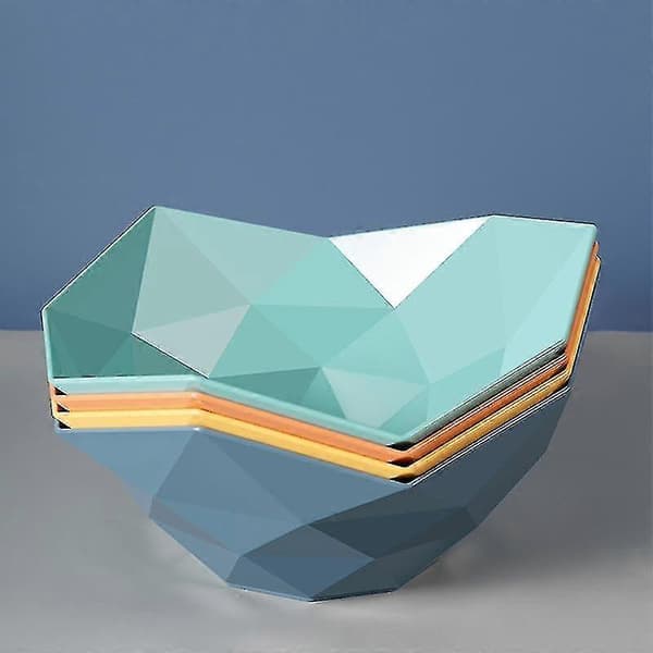Fruktskål med geometrisk design, blekningsfri, for kjæledyrfester, bordgodteskål for husholdning