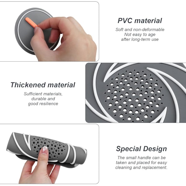Pieces Silikone Køkkenvaskfilter 15 cm, Anti-Tilstopning Badekar Hårfælde, Universal Hårfælde, til Badeværelse, Filter