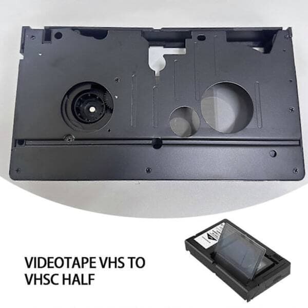 Black VHS-C Cassette Adapter for RCA VHS-C and SVHS Camcorders, Sealed and Motorized
