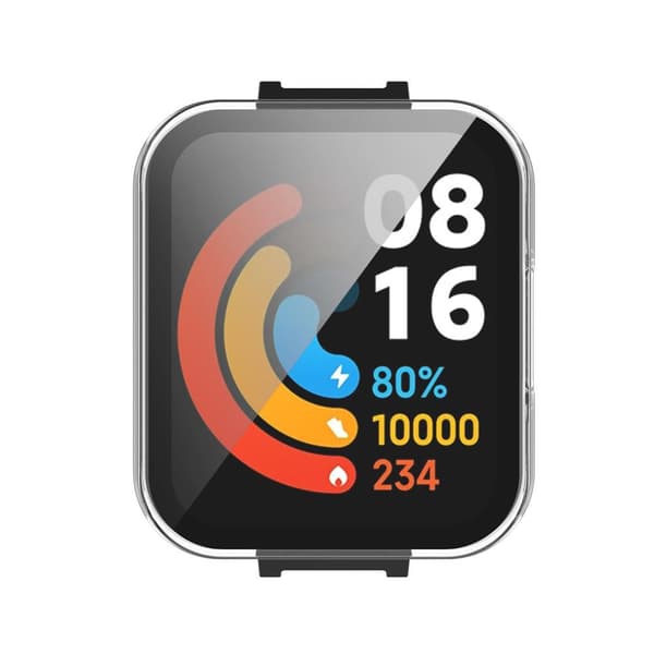 Älykellon kotelon näytönsuoja älykellon kotelo Xiaomi Watch 2 Lite -kellolle Redmi Watch 2 -kellolle läpinäkyvä valkoinen
