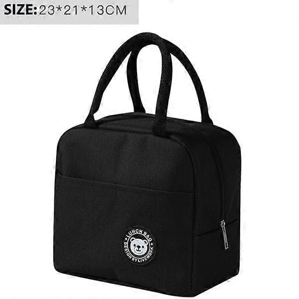 Madpakke Taske Bento Box Isolering Pakke Termiske Picnic Tasker Sort