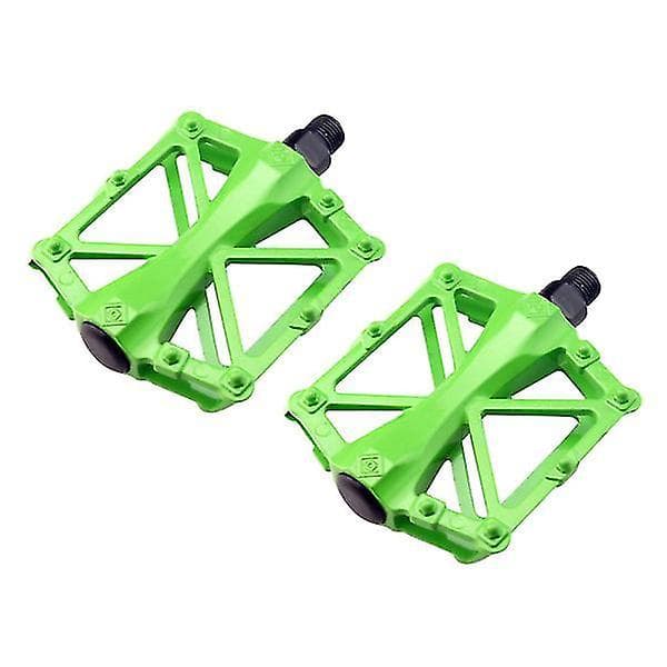 1 par cykelplatformspedaler i legering, grønne cykelpedaler, BMX-pedaler