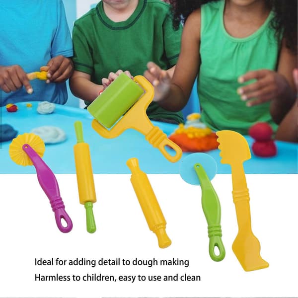 6 st/set Kids Art Clay Tool Set DIY Dough Modeling Tools Kit för Barn Småbarn
