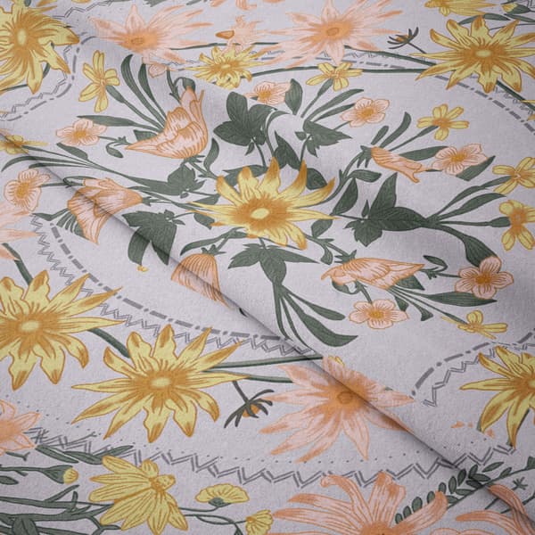 150×200cm Boheme Tapestry - Lilla knust blomst, Tapet
