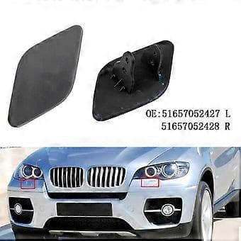 Frontfanger Lykt Spyler Lampe Sylindere Spraydyse Jet Caps Beskyttelse for E70 E71 E72 2008-2014