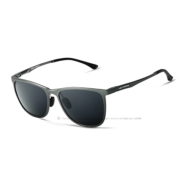 VEITHDIA Retro Aluminium Magnesium Märkes Solglasögon Herr Polariserade Linser Vintage Glasögon Tillbehör Solglasögon För Män 6623 Grå Gray Original Package