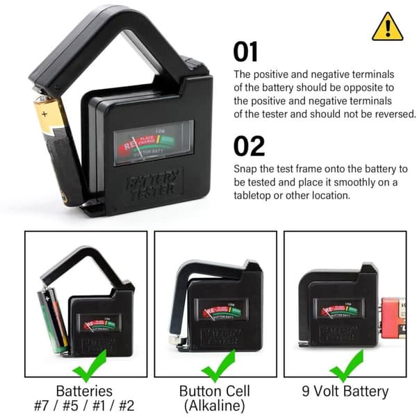 Digital Batteritester BT860 Universal til AA AAA C D 9V Knapcellebatterier Præcis Analog Display Bærbar Miljøvenlig