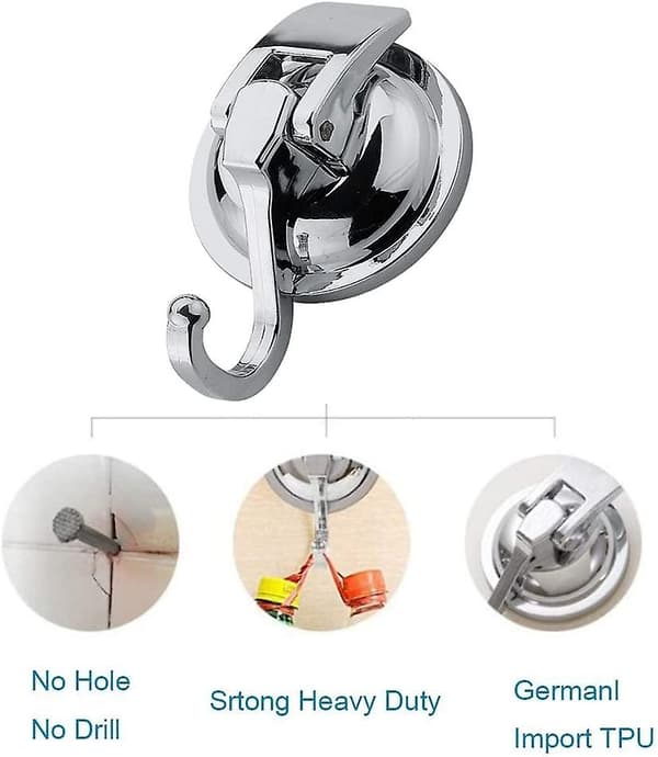 2-pack handdukskrokar med sugpropp, sugproppskrok för kök, vardagsrum och kontor