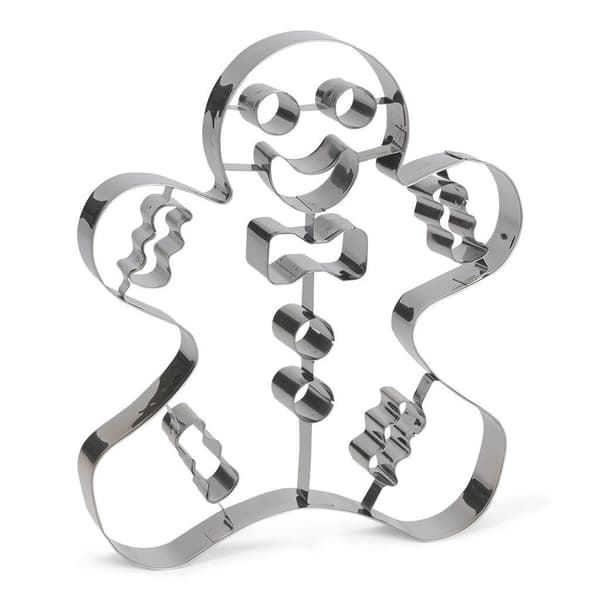 Peberkagemand Kageudstikker Gingerbread Men 21cm Patisse Silver silver